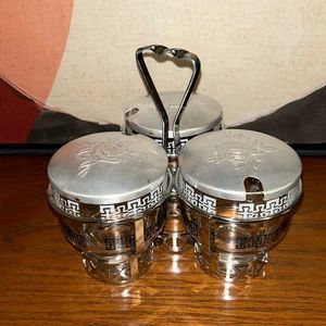 Libby vintage trio condiment caddy